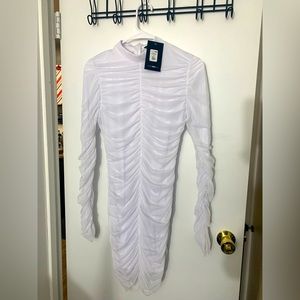 White Fashion Nova Long Sleeve Dress